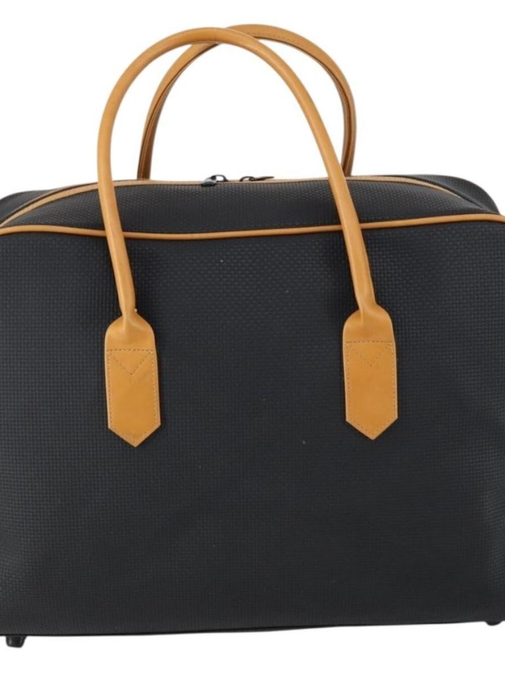 SAINT LAURENT Cassandra Boston Bag PVC Black Brown gold Auth ep11750 - Picture 3 of 16
